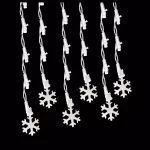 Brite Star 60-Light Pure White LED Icicle Light Set with Snowflake (Set of 2) thumbnail 1
