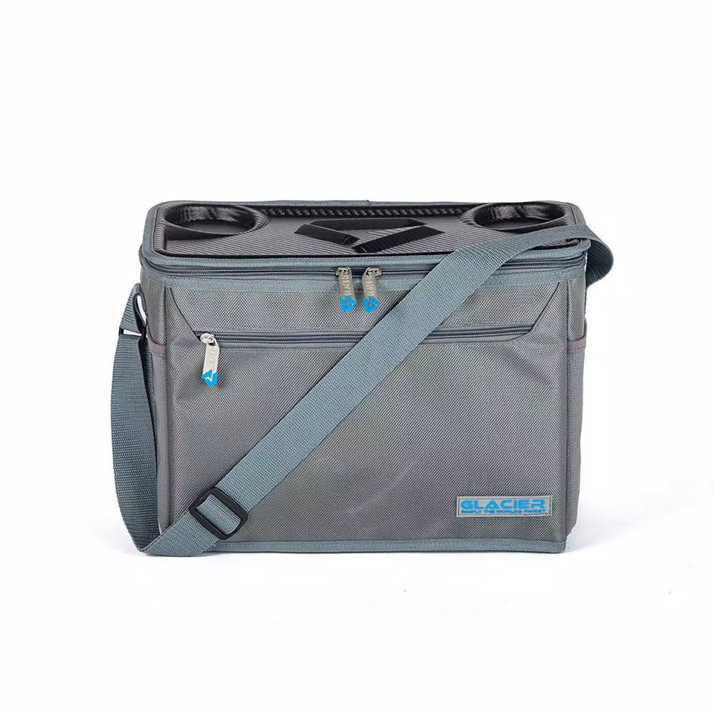 Glacier Coolers IceChip 15 Qt. Grey Soft-Side Cooler with Rigid Foam Insulation