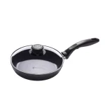 Swiss Diamond 8 in. Cast Aluminum Nonstick Frying Pan with Glass Lid, Gray thumbnail 1