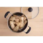 IMUSA 8 Qt. Aluminum Stovetop Steamer with Tempered Glass Lid thumbnail 5