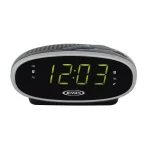 Jensen JCR-175 AM/FM Digital Alarm Clock Radio with Green LED Display and Aux Input thumbnail 1