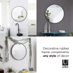 Umbra HUB Contemporary Round Mirror with Black Rubber Rim, 24 in. thumbnail 8