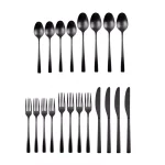 Fiesta Spark Black Satin 18/0 Stainless Steel 20-Piece Flatware Set, Service for 4 thumbnail 2