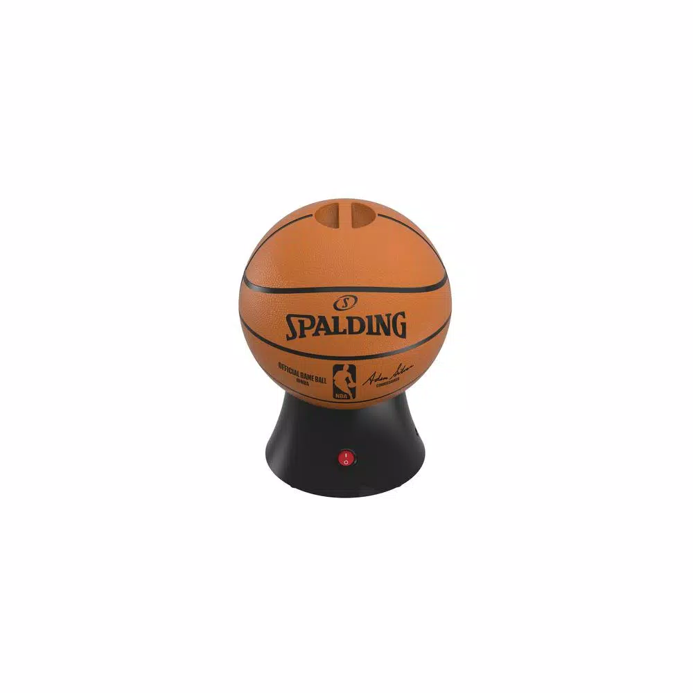 Uncanny Brands NBA Spalding Basketball Hot Air Popcorn Maker, 1200W, Orange and Black