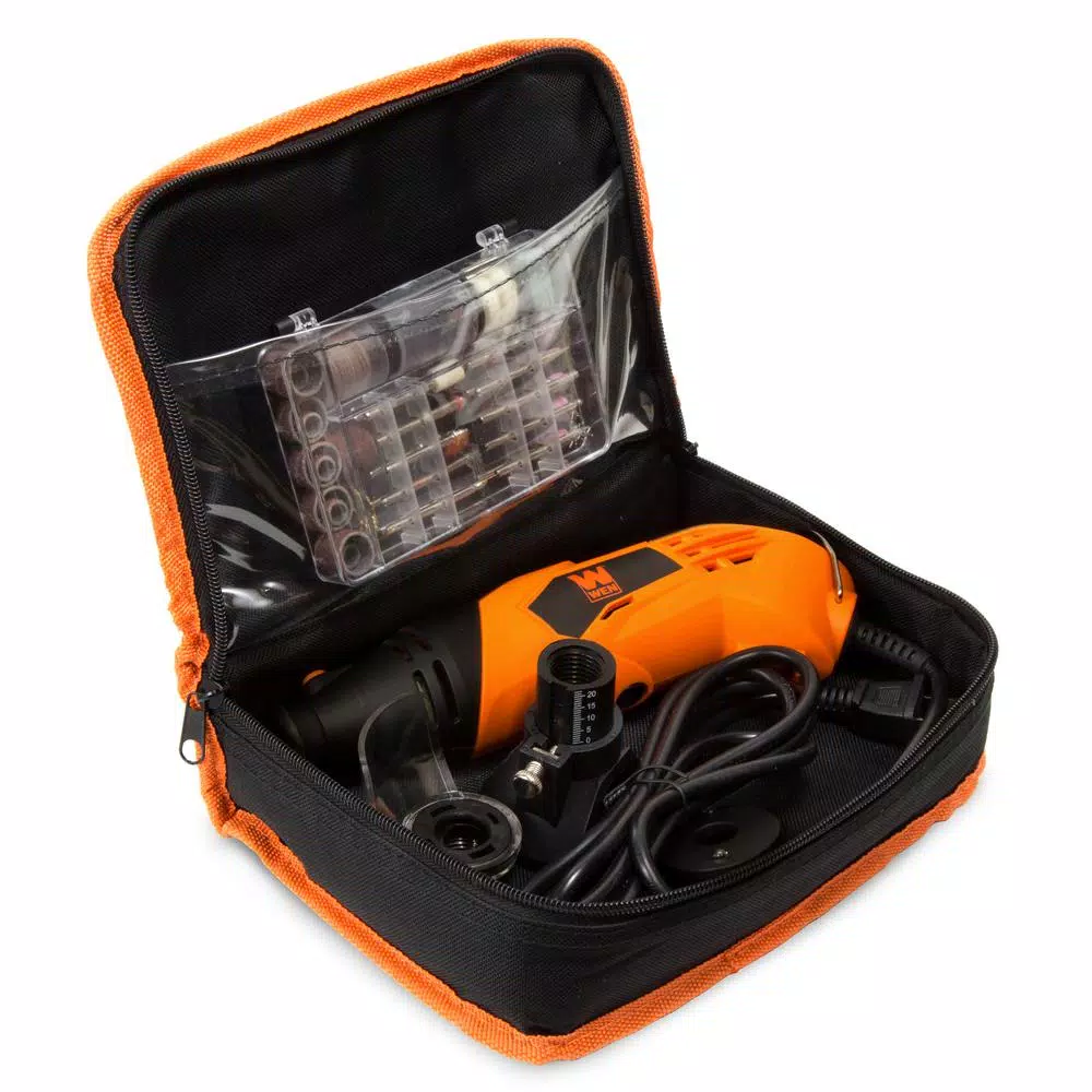 WEN 1.4 Amp High-Powered Variable Speed Rotary Tool Kit with 100+ Accessories and Flex Shaft