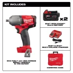 Milwaukee M18 FUEL 1/2 in. Mid-Torque Impact Wrench Kit w/ (2) 5.0 Ah Batteries & Charger thumbnail 2