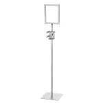 Alpine Industries 60.5 in. Sanitizing Wipes Dispenser Stand with 2-Sided Sign Holder thumbnail 1