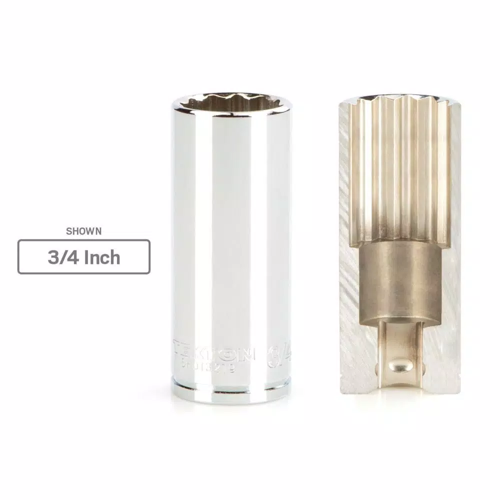 TEKTON 7/16 in. Deep 12-Point Socket, 3/8 in. Drive