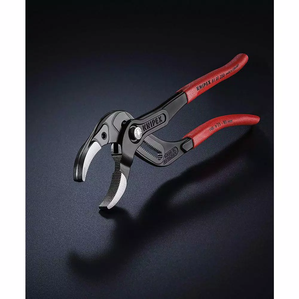 KNIPEX Pipe Gripping Pliers with Serrated Jaws and 25 Adjustment Positions
