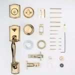 Baldwin Prestige Wesley Single Cylinder Door Handleset with Alcott Knob, Lifetime Polished Brass thumbnail 12