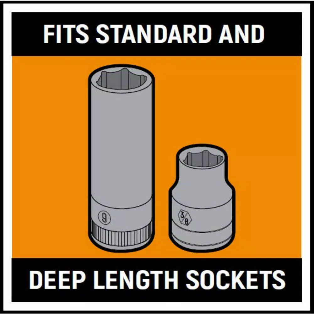 GearWrench 3-Piece Socket Tray Set for 1/4 in., 3/8 in., and 1/2 in. Drive Sizes