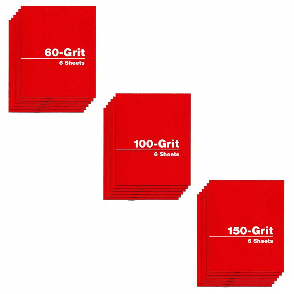 DIABLO 4.5 in. x 5.5 in. Clamp-On Sanding Sheets, Assorted Grits (60, 100, 150), 18-Pack