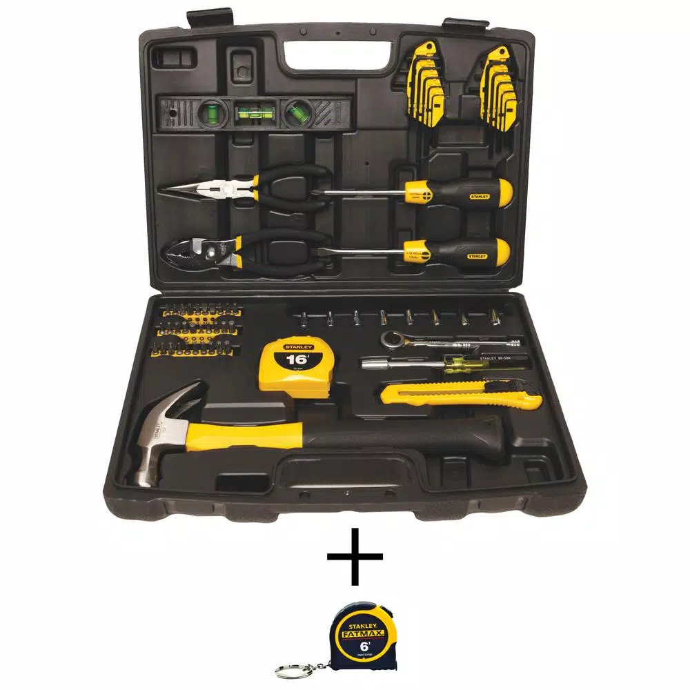 Stanley 65-Piece Home Tool Kit with Bonus FATMAX 6 ft. Keychain Pocket Tape Measure