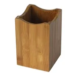 Oceanstar Bamboo Utensil Holder - Eco-Friendly Wavy Edge Kitchen Tool Organizer thumbnail 1