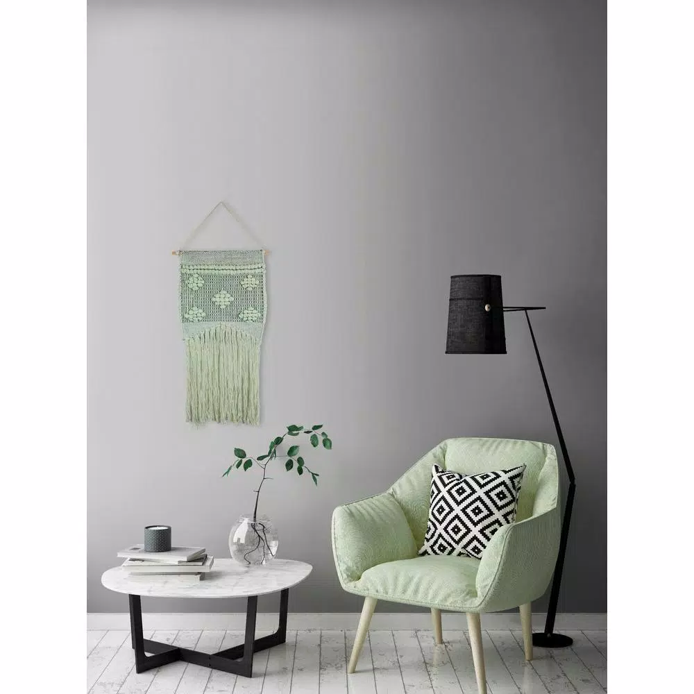 Unbranded Marmont Hill Light Green Macrame Wall Tapestry - Hand Woven Cotton Wall Hanging