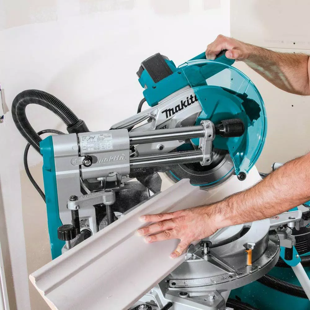 Makita 10 in. Dual Bevel Sliding Compound Miter Saw with Laser & Bonus 16-Gauge Finish Nailer