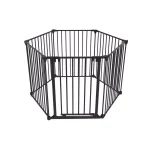 Perma Child Safety 30 in. Super Wide 3-in-1 Playpen Barrier, 6-Panel Play Yard & Baby Gate, Black thumbnail 1