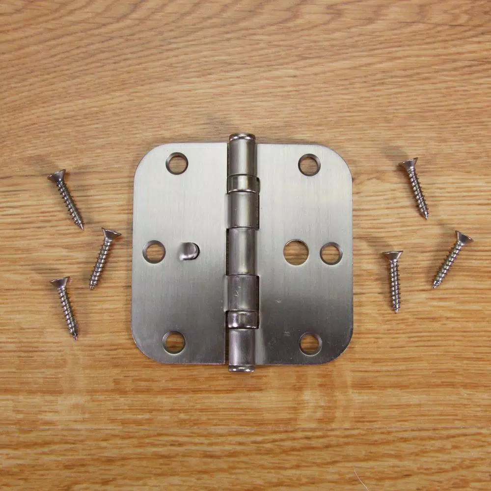 Everbilt 3-1/2 in. Satin Nickel Ball Bearing Door Hinge 3-Pack