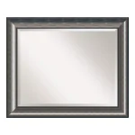 Amanti Art 33.63 in. W x 27.63 in. H Framed Rectangular Beveled Edge Bathroom Vanity Mirror in Metallic Silver thumbnail 4