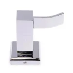 Italia Roma Single Robe Hook - Polished Chrome - Solid Brass thumbnail 2