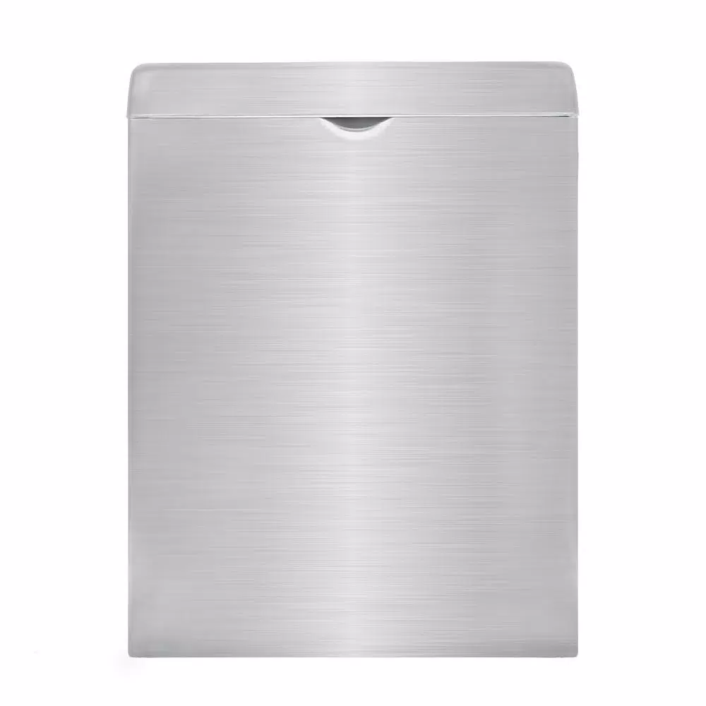 Alpine Industries Wall-Mounted Sanitary Napkin Receptacle, Brushed Stainless Steel