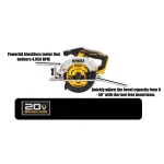 DEWALT DCS565 20V MAX Cordless Brushless 6-1/2 in. Circular Saw (Tool-Only) thumbnail 2