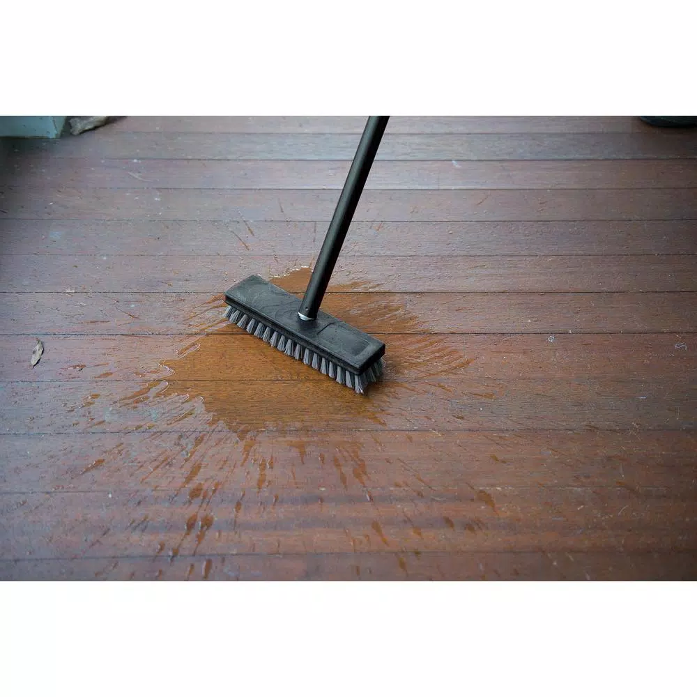 Quickie Professional Deck Scrub Brush with 54 in. Long Handle, 4-Pack