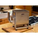 Weston Stainless Steel Manual Meat Mixer, 44 lb Capacity with Removable Paddles thumbnail 4