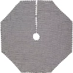 VHC Brands 60 in. Emmie Black and White Patchwork Farmhouse Christmas Tree Skirt thumbnail 2