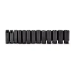 Husky 1/2 in. Drive Metric Deep Impact Socket Set, 13-Piece thumbnail 1