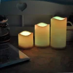 Novelty Place Flameless LED Pillar Candles with Remote Control and Timer - Warm White Flickering Battery Operated Candles thumbnail 2