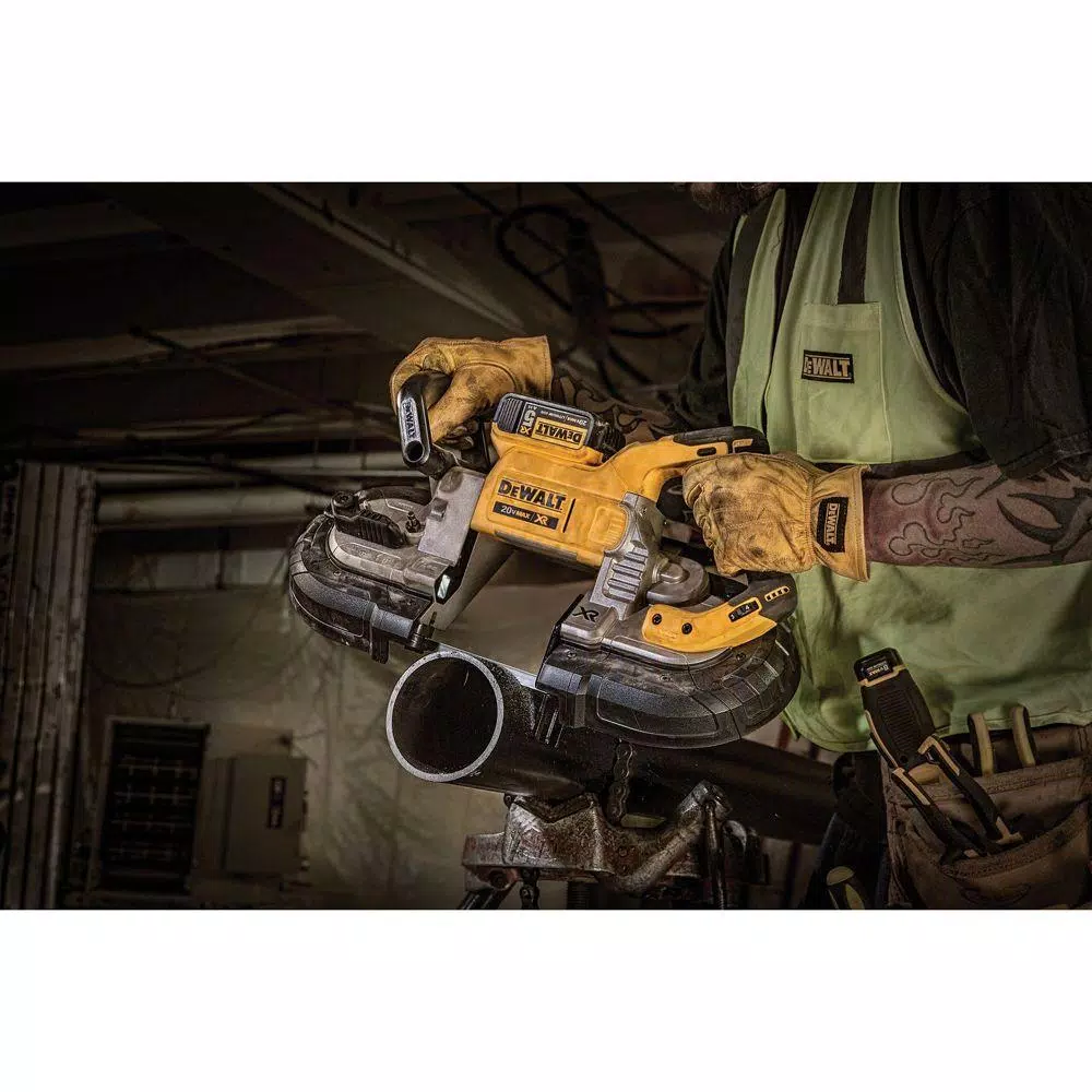 DEWALT 20V MAX XR Brushless Deep Cut Band Saw & Die Grinder Kit with 5.0Ah Battery and Charger