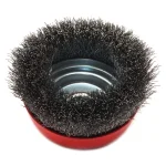 Robtec 3 in. Crimped Steel Wire Cup Brush, 5/8"-11 Threaded Arbor thumbnail 2