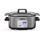 DeLonghi Livenza 6 Qt. Programmable Slow Cooker with Stovetop-Safe Pot, Stainless Steel thumbnail 1