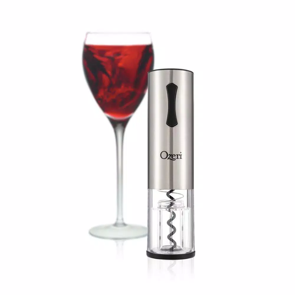 Ozeri Travel Series USB Rechargeable Electric Wine Opener, Cordless with Transparent Shell