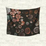 RoomMates Log Large Wall Tapestry - Brown Modern Polyester Wall Hanging thumbnail 2