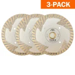 GRIP TIGHT TOOLS 5 in. Premium Deep Turbo Cut Diamond Blade for Granite, Marble, Concrete & Masonry (3-Pack) thumbnail 1