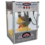 Funtime Palace 16 oz. Stainless Steel Hot Oil Popcorn Popper Machine with Tempered Glass thumbnail 1