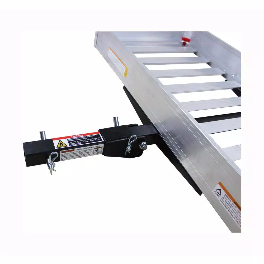 MaxxHaul 50 in. x 22 in. Aluminum Folding Hitch Cargo Carrier, 500 lb. Capacity, 2 in. Receiver