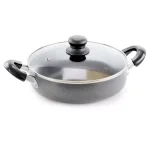 Better Chef 14 in. Aluminum Nonstick Frying Pan with Glass Lid, Gray thumbnail 4