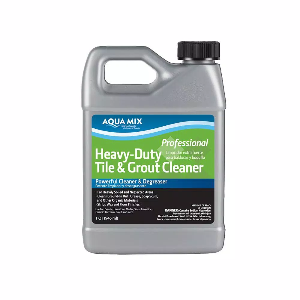 Custom Building Products Aqua Mix Heavy-Duty Tile and Grout Cleaner, 1 Qt. Concentrated Degreaser