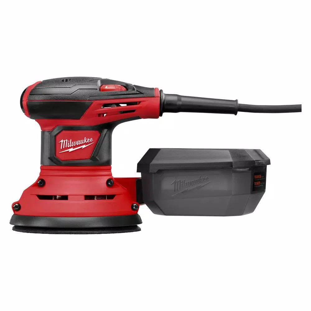 Milwaukee 5 in. Random Orbit Palm Sander, 3 Amp, Variable Speed, Corded Finishing Sander