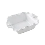 Abigails Fleur De Lis White Ceramic Casserole Dish, 0.75 Quart Square Coffee Cup Set thumbnail 1