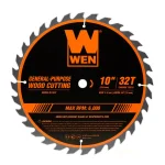 WEN 10 in. Carbide-Tipped Woodworking Saw Blade Set, 32-Tooth & 60-Tooth (2-Pack) thumbnail 2