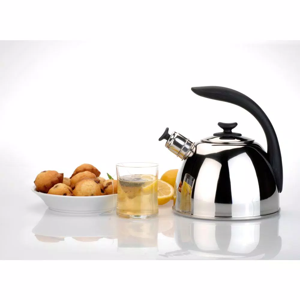BergHOFF Essentials 10-Cup Stainless Steel Whistling Tea Kettle with Ergonomic Handle