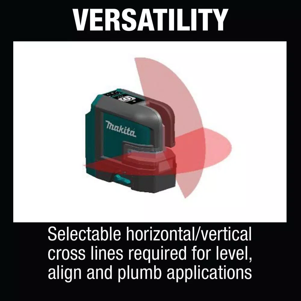 Makita 12V MAX CXT Self-Leveling Red Cross-Line Laser Kit (2.0 Ah)