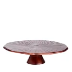 Old Dutch Antique Copper Lily Pad Cake Stand, 12.5 in. Aluminum Dessert Server thumbnail 1
