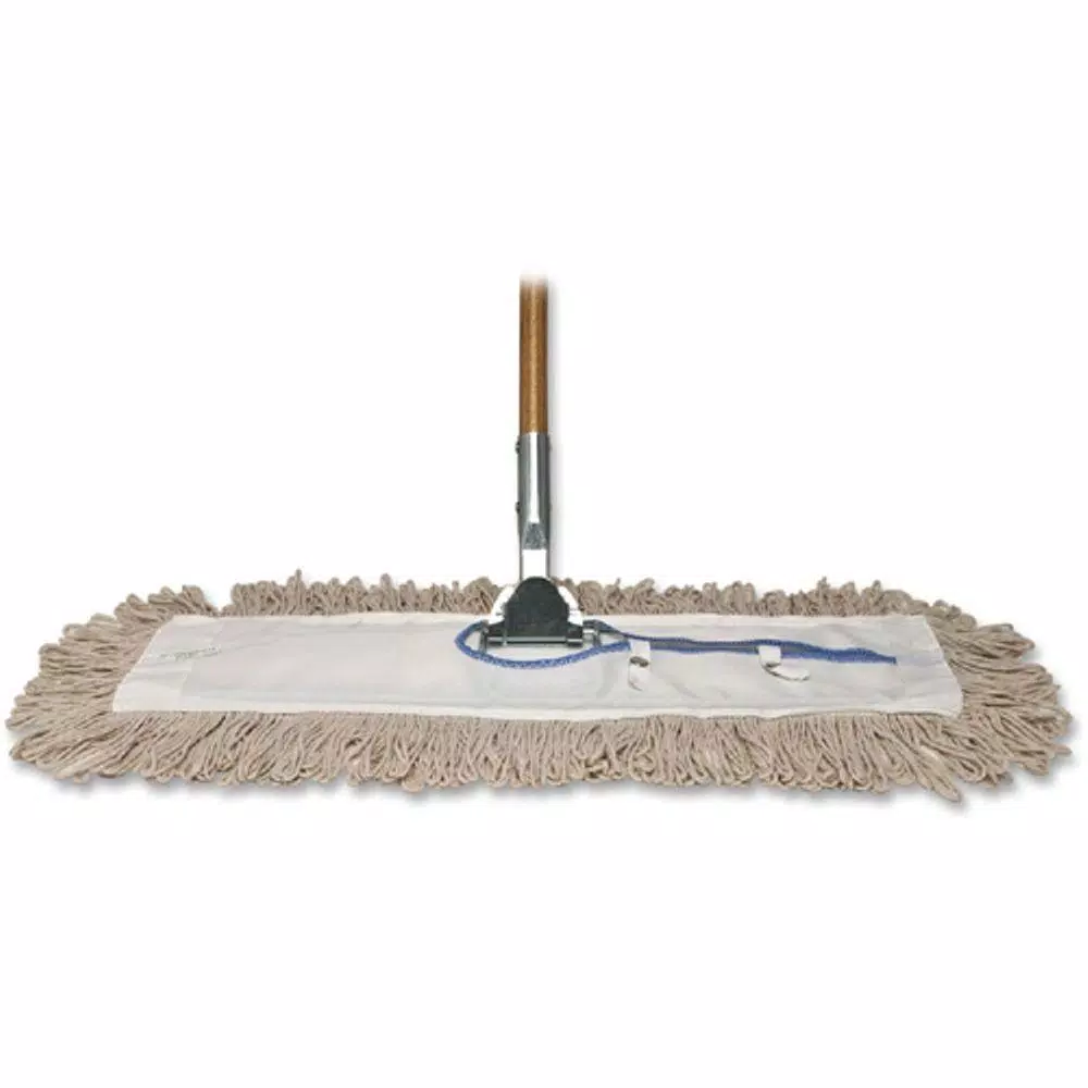 Genuine Joe 36-Inch Chrome-Plated Dust Mop Frame with 360° Swivel