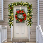 Costway 9 ft. Pre-Lit LED Artificial Fall & Christmas Garland with 100 Warm White Lights and Timer thumbnail 7