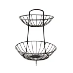 Spectrum Yumi 2-Tier Steel Arched Fruit Bowl & Countertop Server, Black thumbnail 5